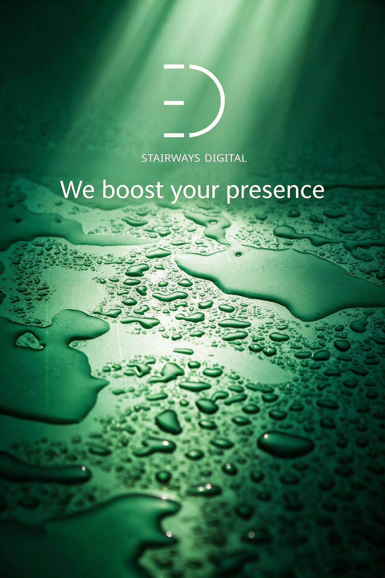 Shopify experience with green light atmosphere